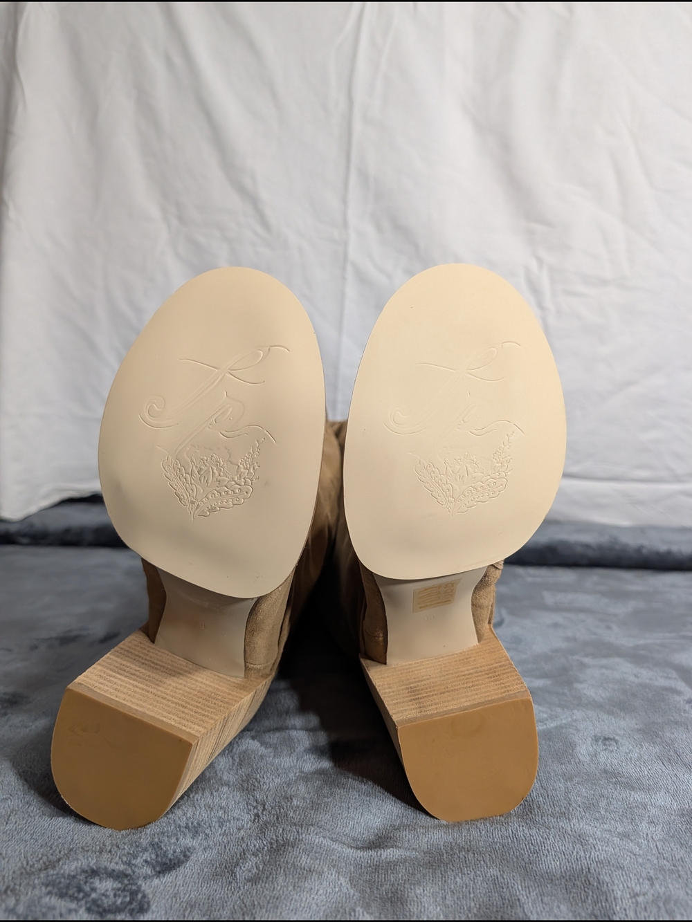 Free People Over-the-Knee Suede Boots in Tan - Picture 6 of 8